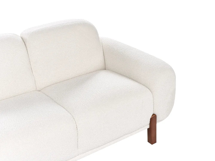 Sofa 2 Seater Boucle White Birzer