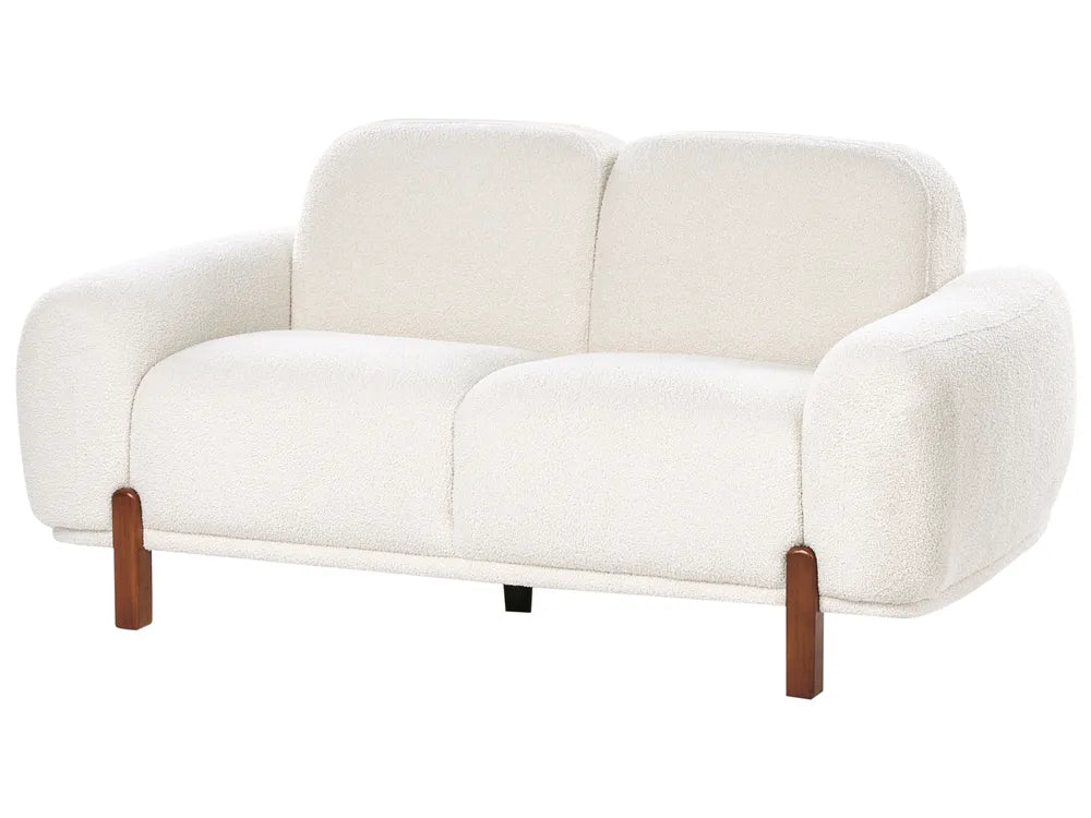 Sofa 2 Seater Boucle White Birzer