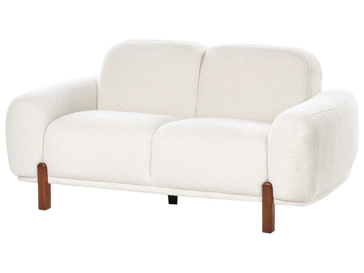 Sofa 2 Seater Boucle White Birzer