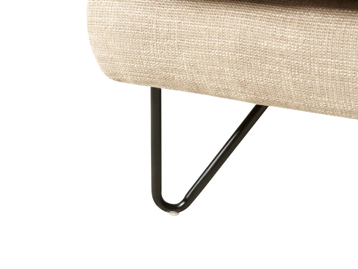 Corner Sofa 3 Seater Chenille White Left Hand Heskett