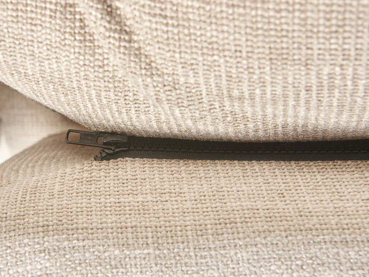 Corner Sofa 3 Seater Chenille White Left Hand Heskett