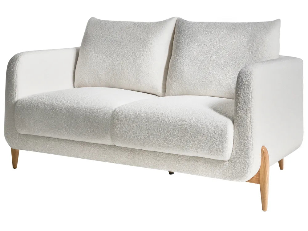 Sofa 2 Seater Boucle White Rilee