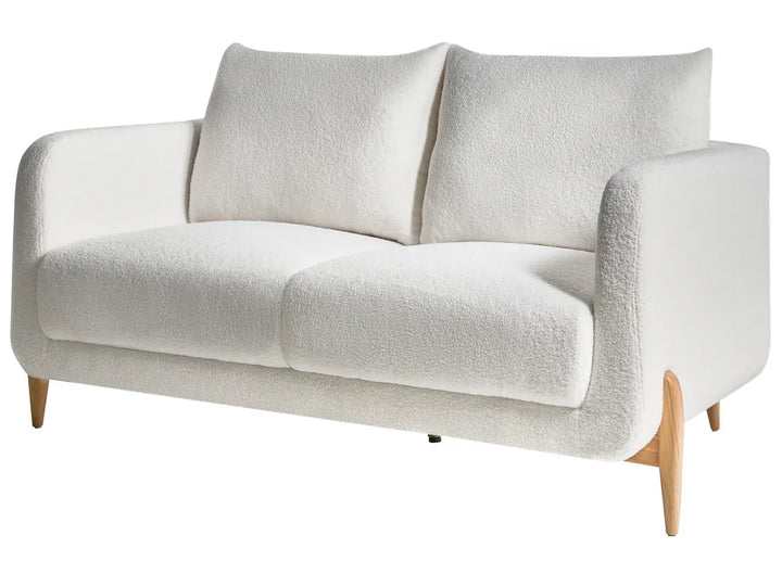 Sofa 2 Seater Boucle White Rilee