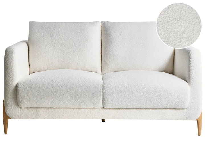 Sofa 2 Seater Boucle White Rilee