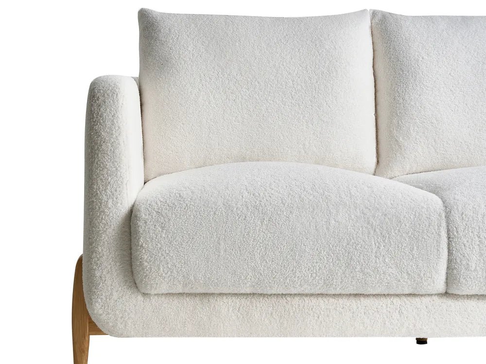 Sofa 2 Seater Boucle White Rilee