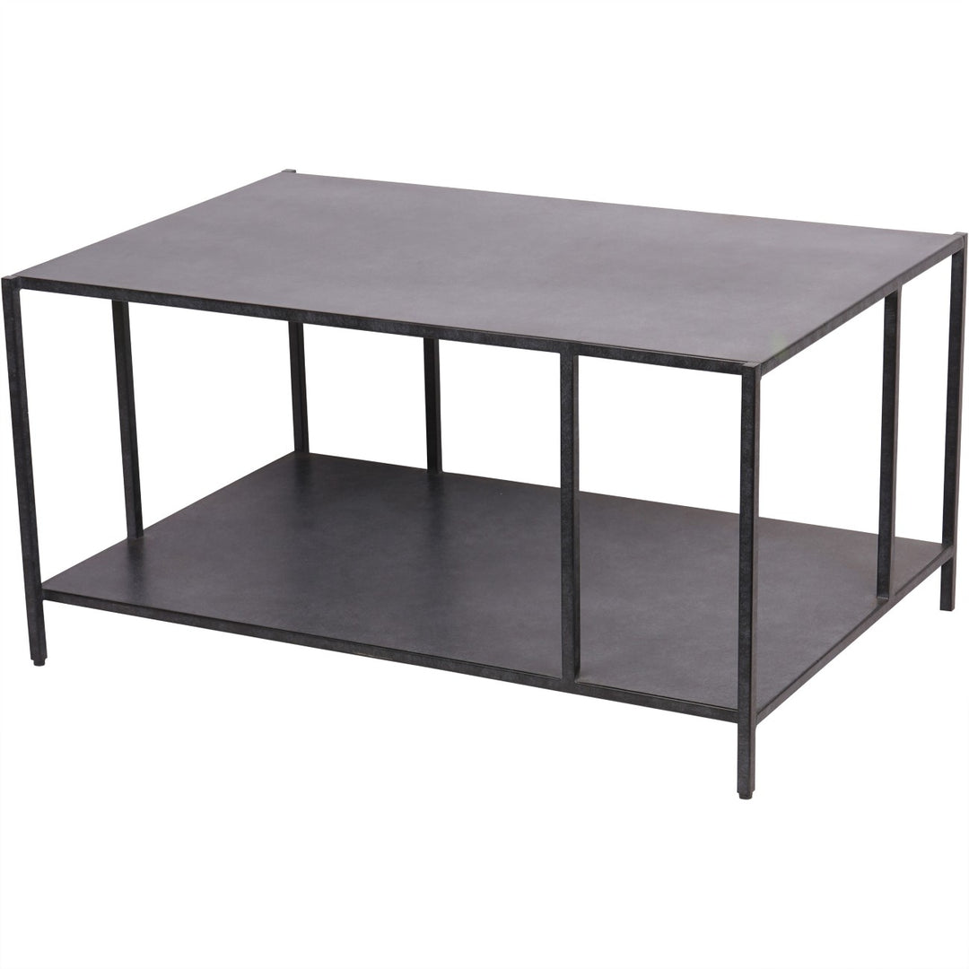 Libra Brooks coffee table in mottled black metal finish