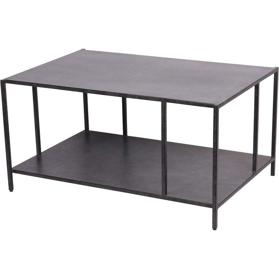Libra Brooks coffee table in mottled black metal finish