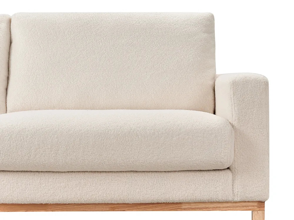 Corner Sofa 4 Seater Boucle White Right Hand Deavan