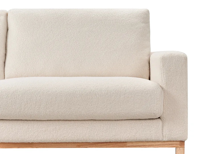 Corner Sofa 4 Seater Boucle White Right Hand Deavan