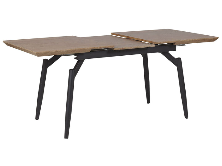 Extending Dining Table 140/180 x 80 cm Dark Wood and Black Barbosa