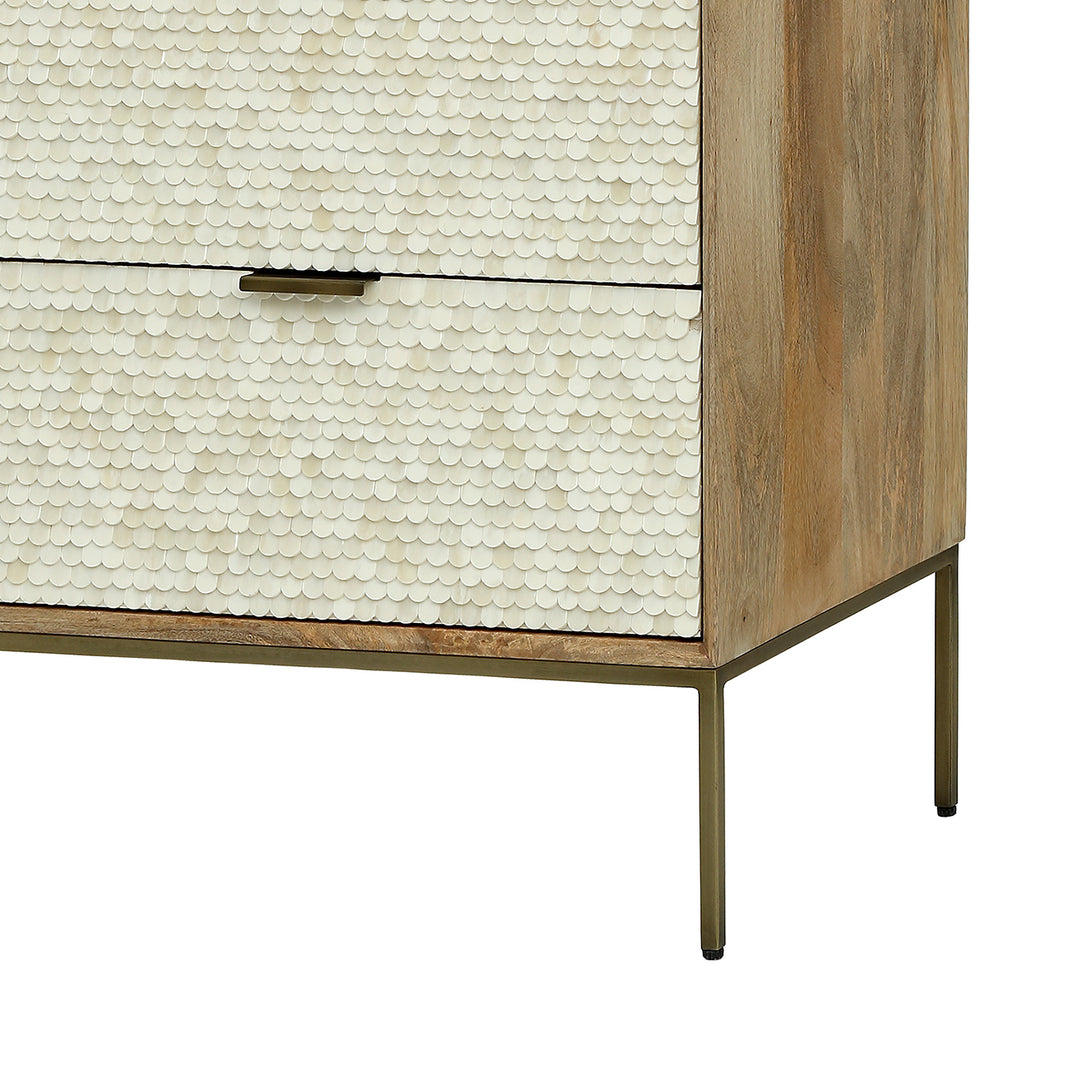 Libra Nerida Bone Inlay Chest of Drawers