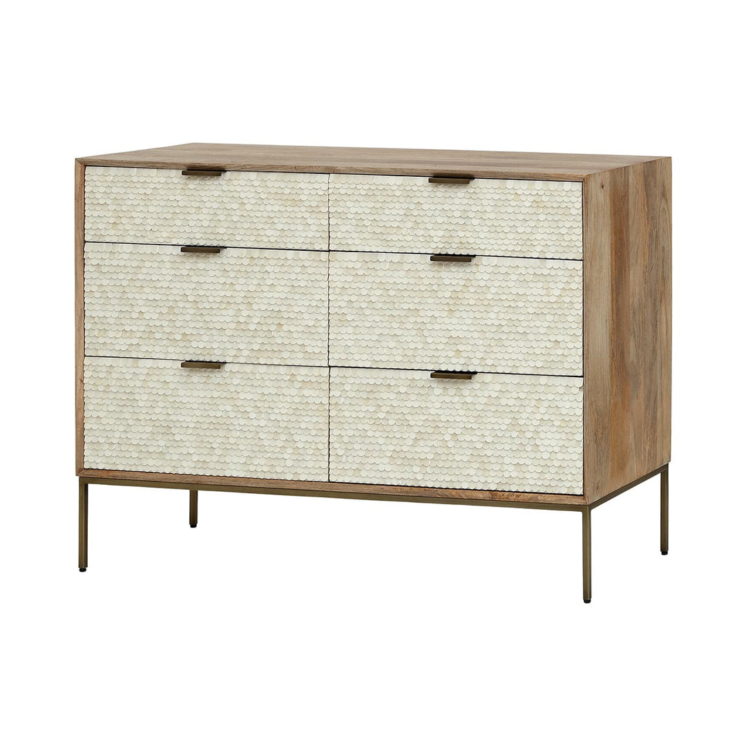 Libra Nerida Bone Inlay Chest of Drawers