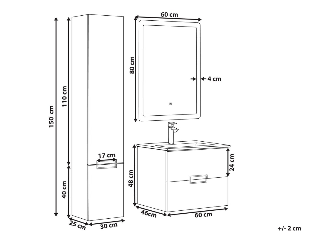 Bathroom Vanity Set White Tudela