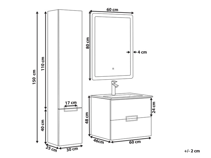 Bathroom Vanity Set White Tudela