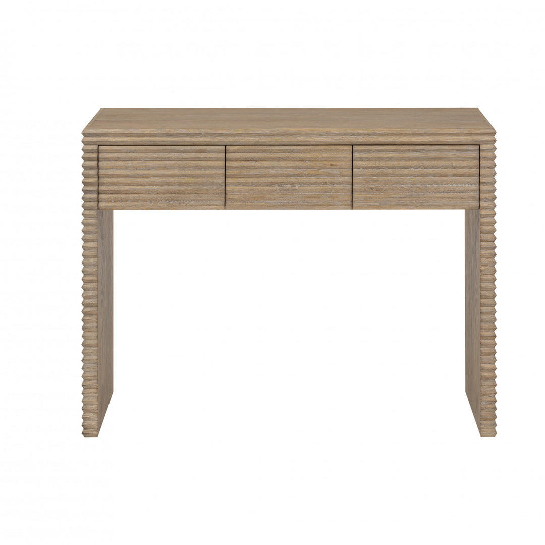 D.I. Design Wickham Ribbed Oak Desk