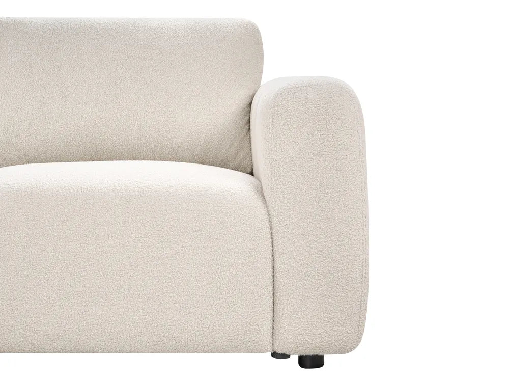 Modular Corner Sofa 5 Seater Boucle Off-White Left Hand Regeani