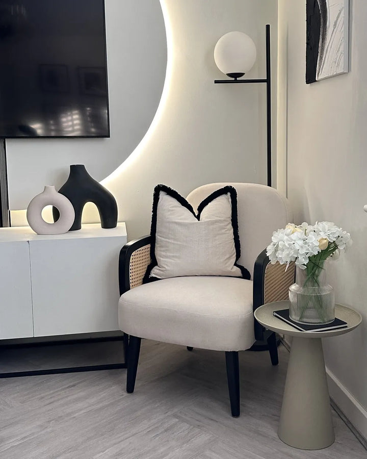 Armchair Fabric Black Andreco