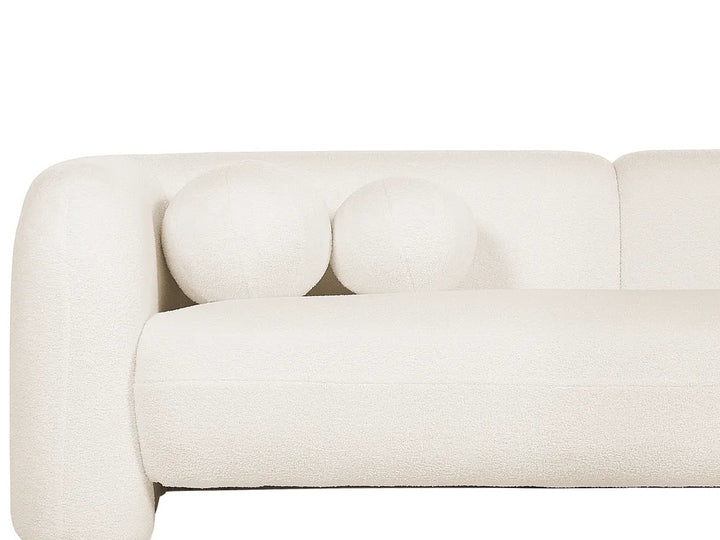 Sofa 3 Seater Boucle White Londell
