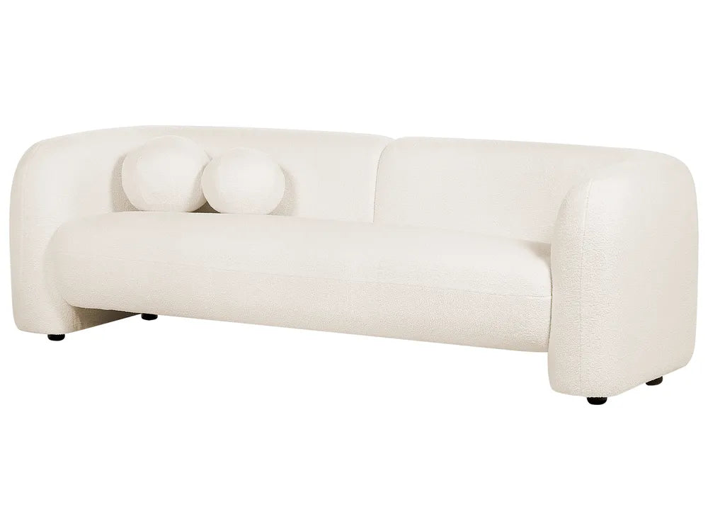 Sofa 3 Seater Boucle White Londell