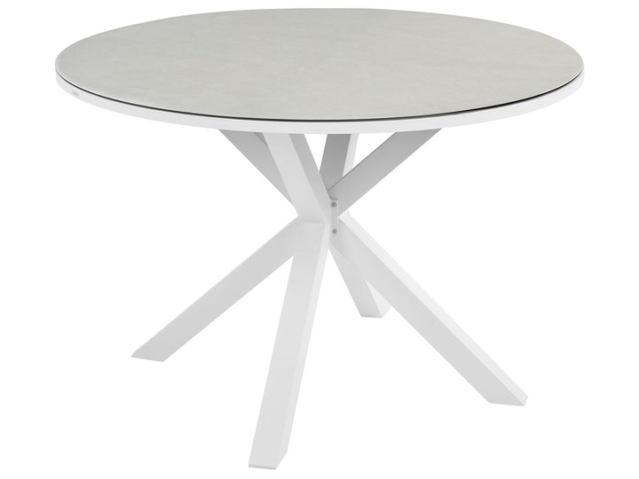 Malleto Garden Dining Table  120 cm 120 cm Glass Taupe