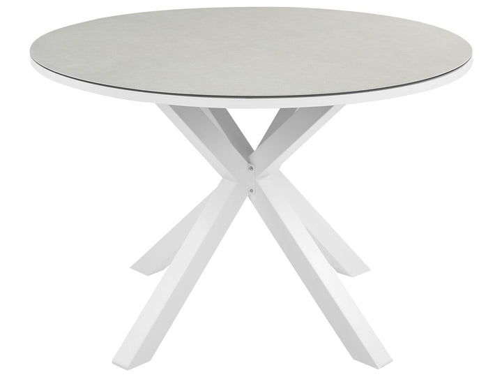 Malleto Garden Dining Table  120 cm 120 cm Glass Taupe
