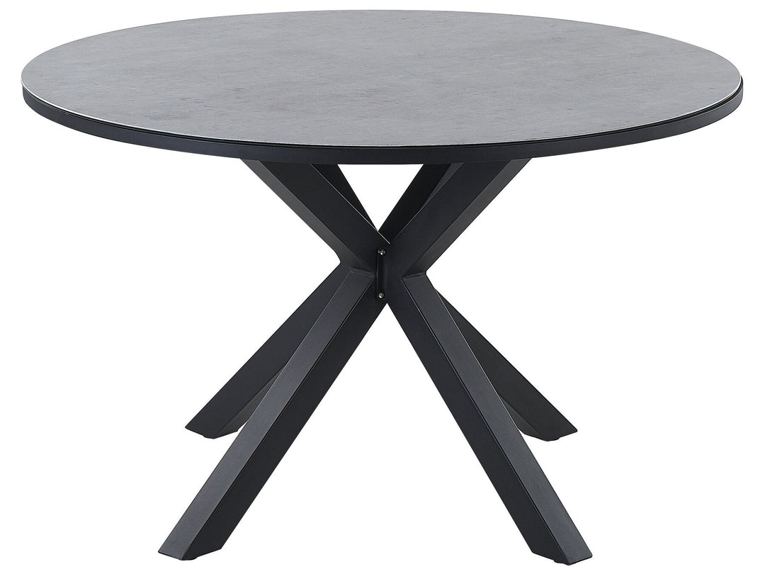 Malleto Garden Dining Table  120 cm 120 cm Glass Grey