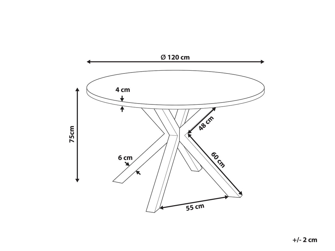 Malleto Garden Dining Table  120 cm 120 cm Glass Grey