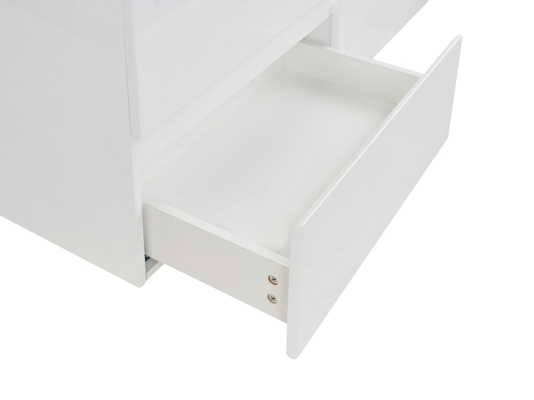 Wall Mounted Double Basin Vanity Unit 120 cm 52 cm White Cardiel
