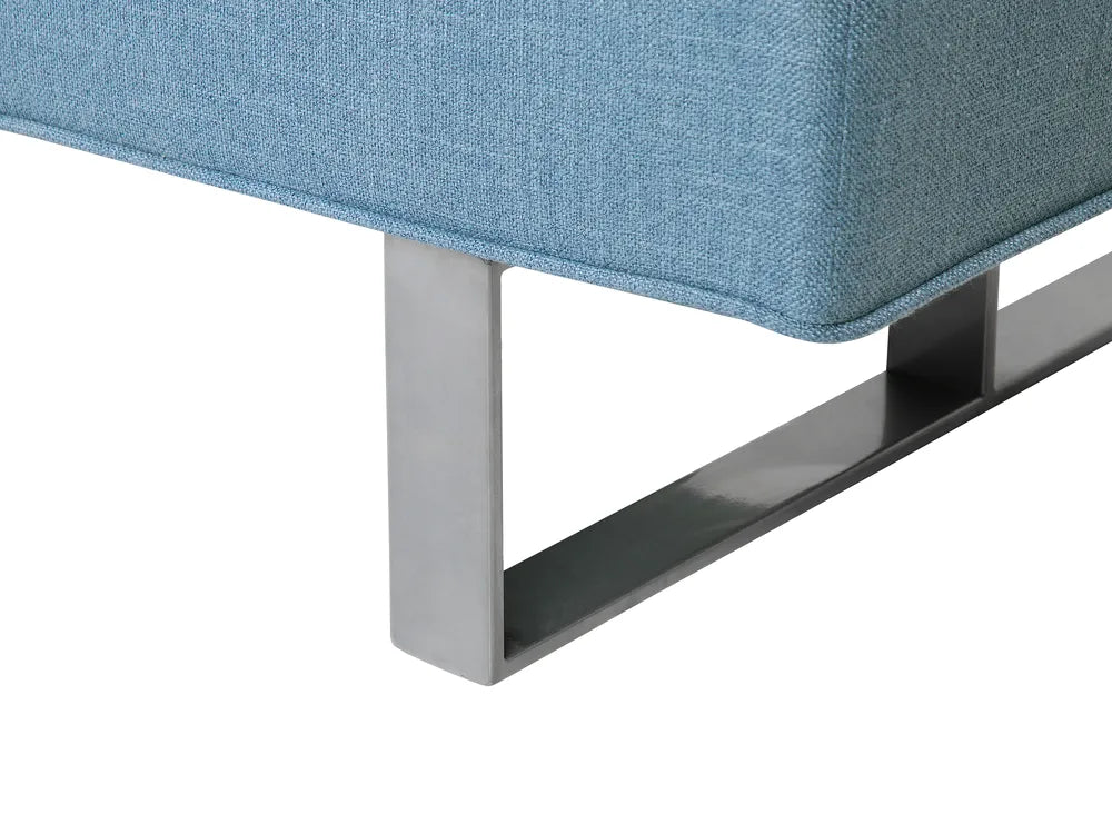 Sofa Bed 3 Seater Fabric Light Blue Francie