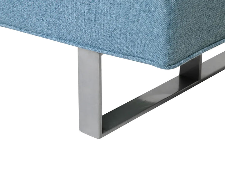 Sofa Bed 3 Seater Fabric Light Blue Francie