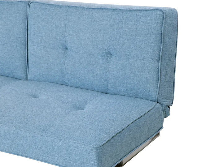 Sofa Bed 3 Seater Fabric Light Blue Francie