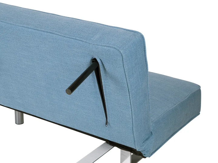 Sofa Bed 3 Seater Fabric Light Blue Francie