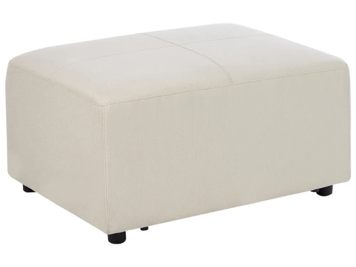 Corner Sofa 4 Seater Fabric Light Beige with Ottoman Right Hand Olva