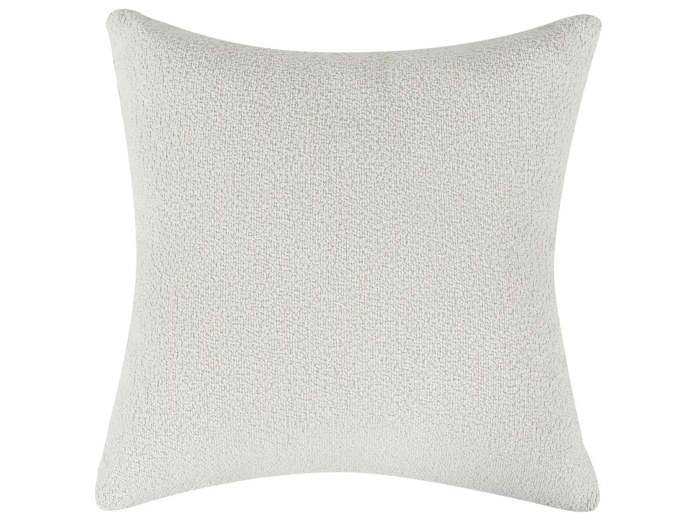 Corner Sofa 3 Seater Boucle White with Ottoman Left Hand Brekyn