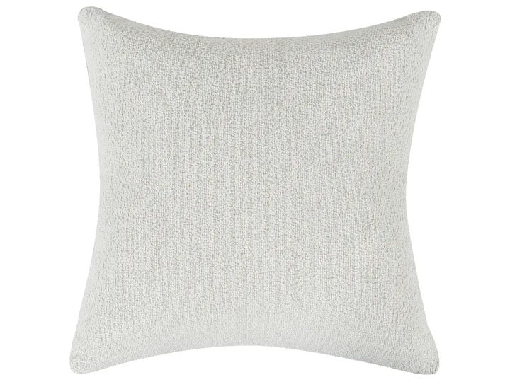 Corner Sofa 3 Seater Boucle White with Ottoman Left Hand Brekyn