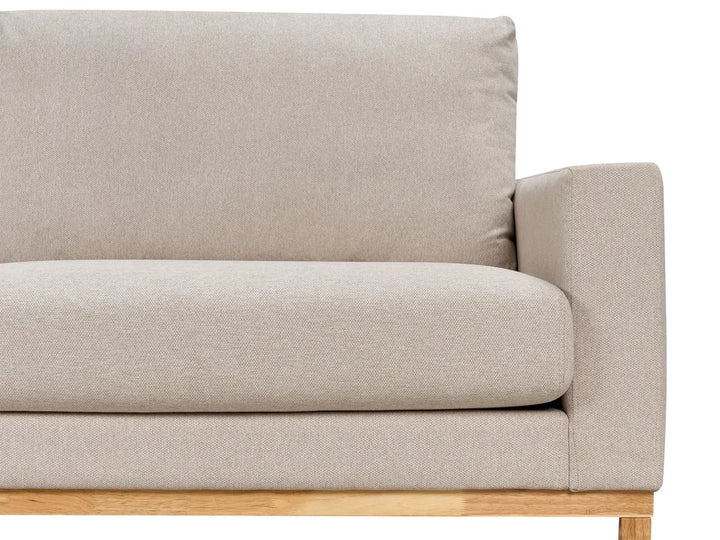 Corner Sofa 4 Seater Fabric Beige Right Hand Deavan