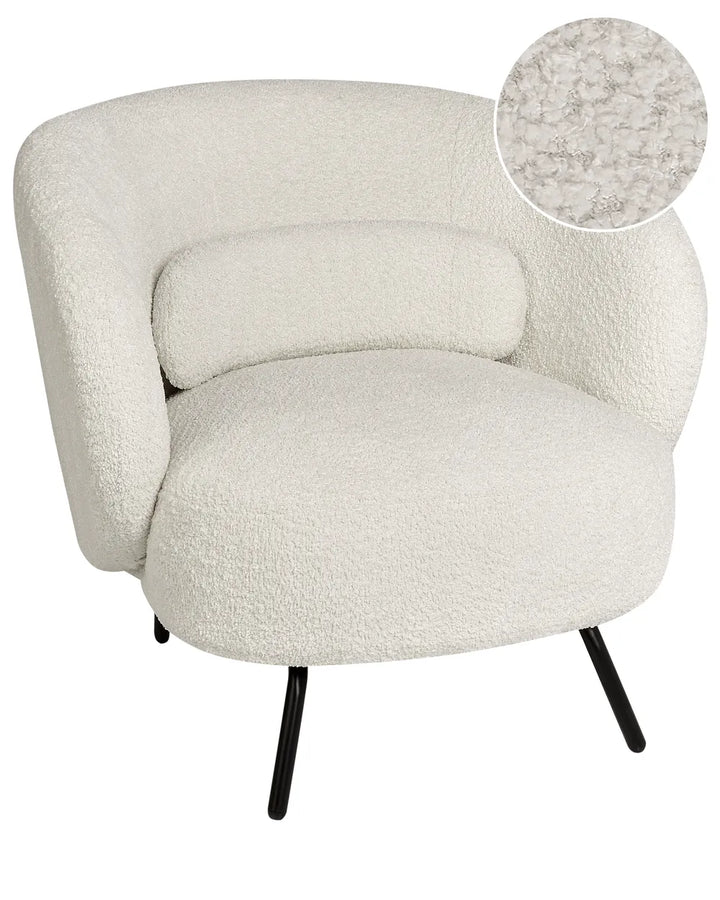 Armchair Boucle Off-White Leston
