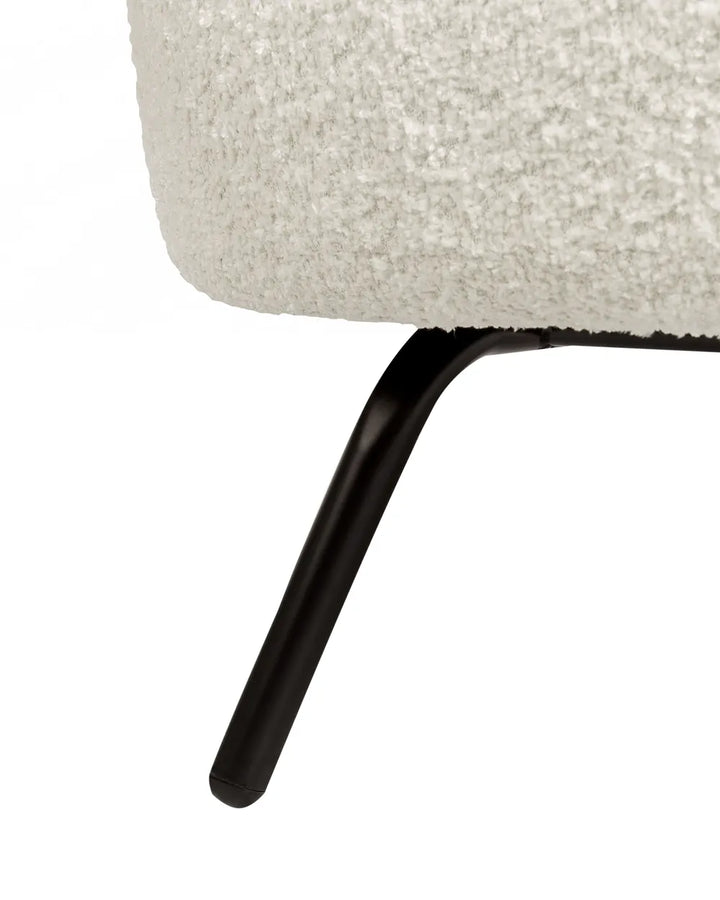 Armchair Boucle Off-White Leston