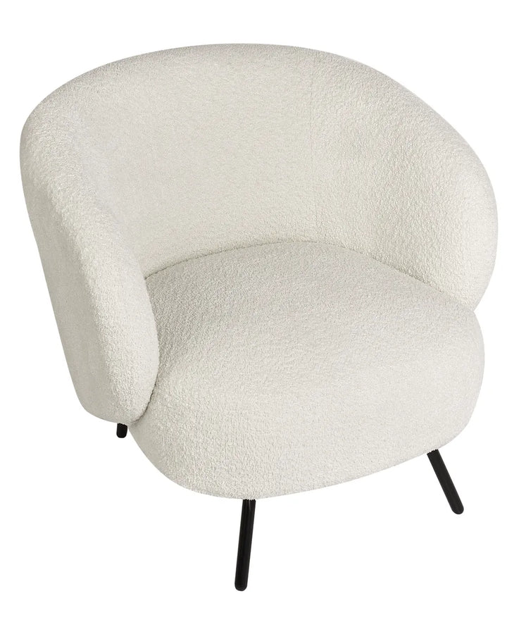 Armchair Boucle Off-White Leston