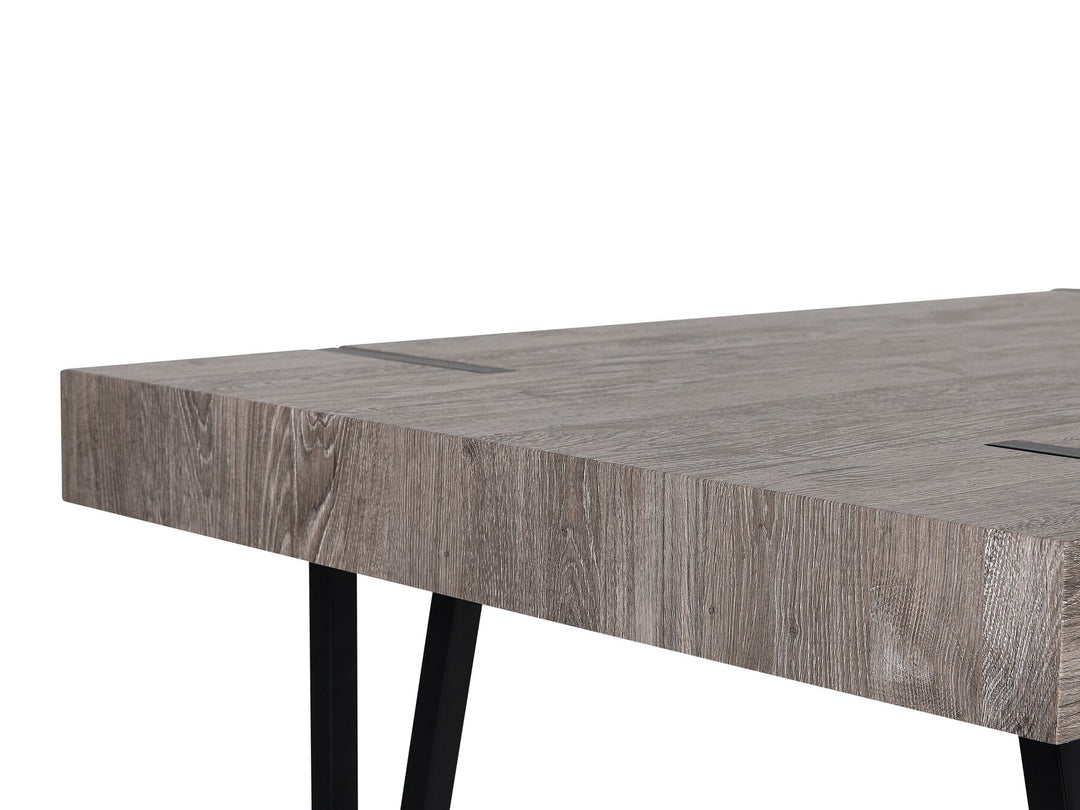 Adena Dining Table 180 x 90 cm Dark Wood with Black