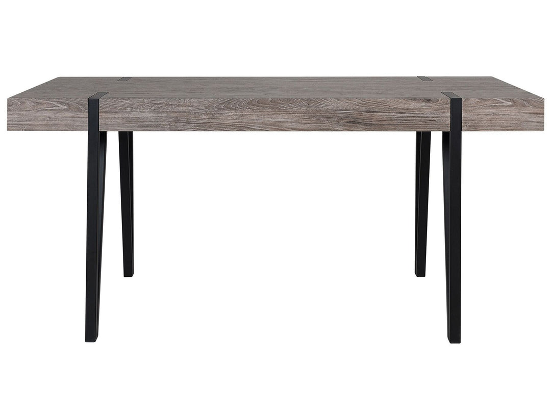 Adena Dining Table 180 x 90 cm Dark Wood with Black