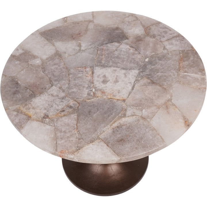 Libra Bosworth Smokey Quartz Side Table 60cm Marble