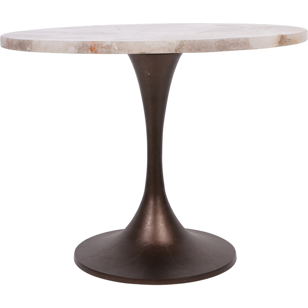 Libra Bosworth Smokey Quartz Side Table 60cm Marble