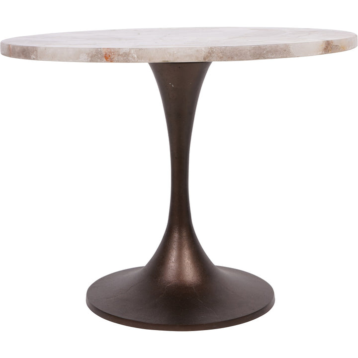 Libra Bosworth Smokey Quartz Side Table 60cm Marble