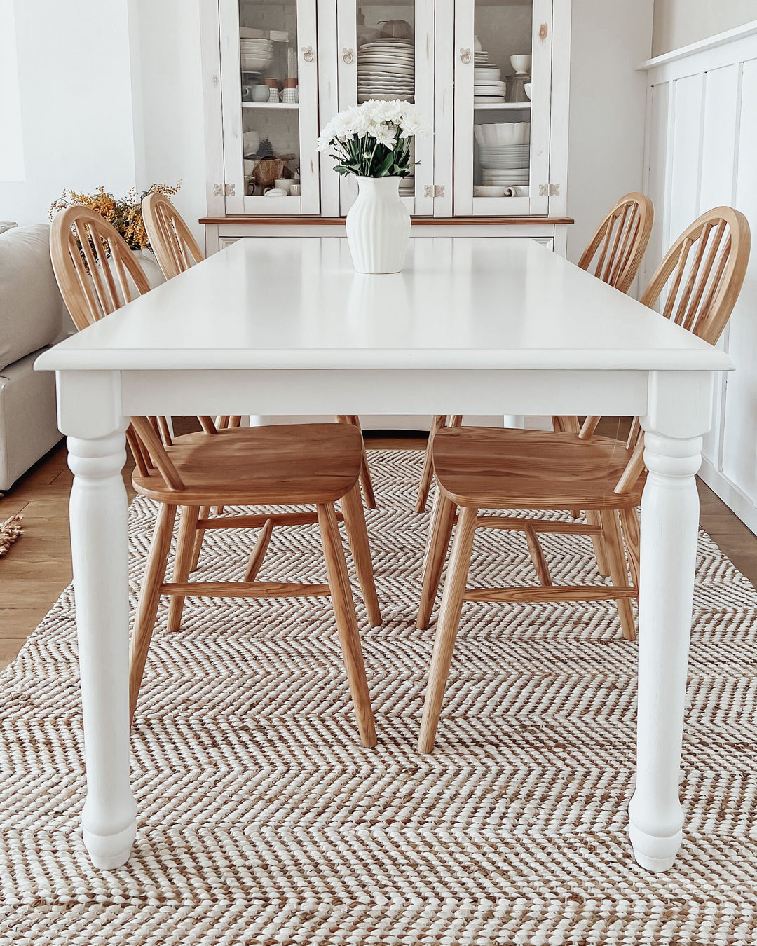 Cary Wooden Dining Table 180 x 90 cm White