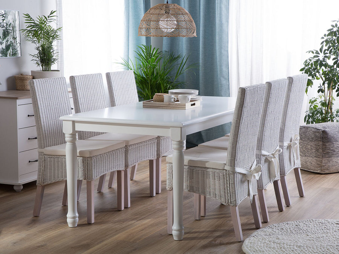 Cary Wooden Dining Table 180 x 90 cm White