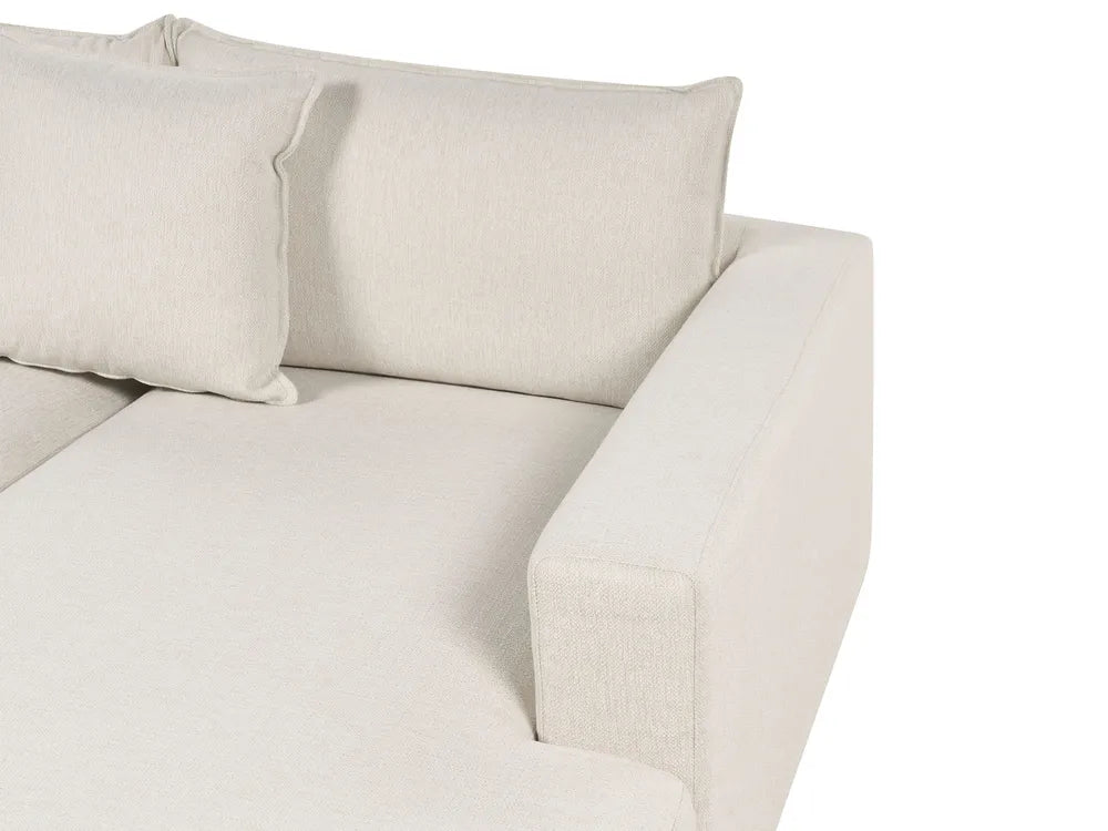 Corner Sofa 5 Seater Fabric Light Beige Kyanne