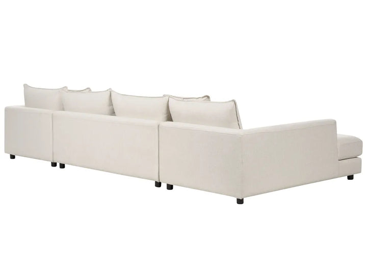 Corner Sofa 5 Seater Fabric Light Beige Kyanne
