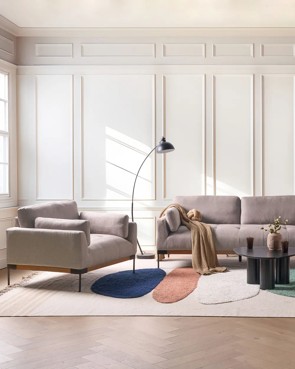 Armchair Fabric Taupe Kiersten