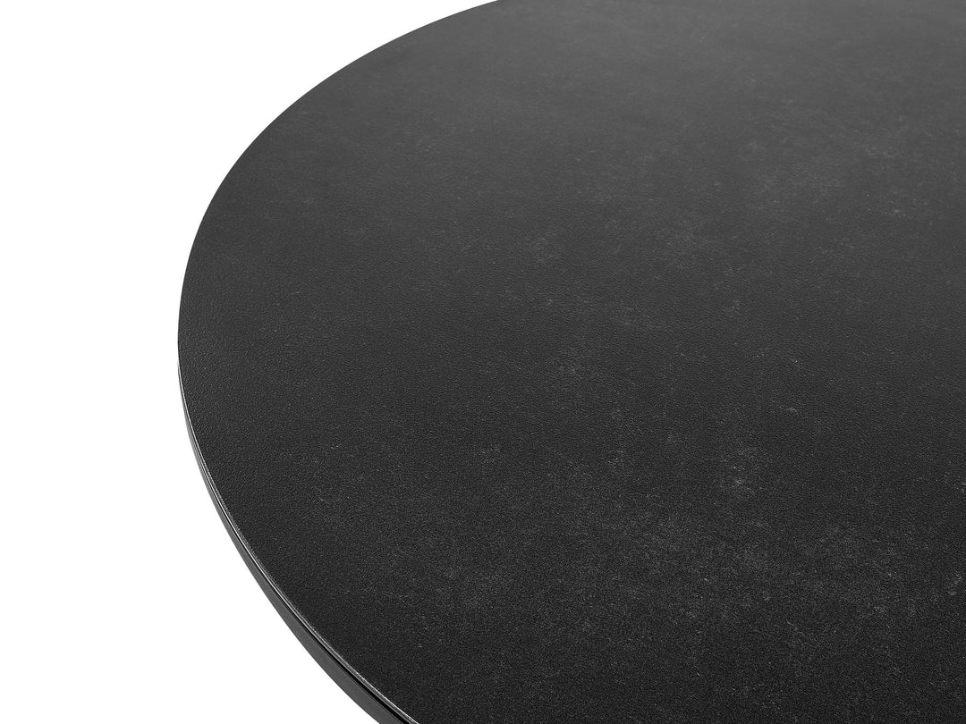 Olmetto Garden Dining Table 83 cm 110 cm Glass Black